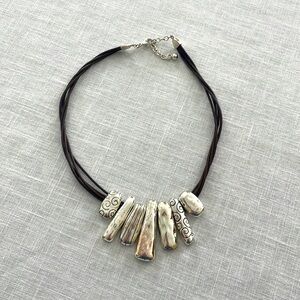 Vintage Hammered Metal Necklace